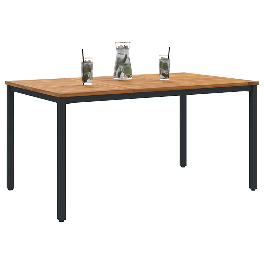 Gartentische Natur und Schwarz 150 x 90 x 75 cm