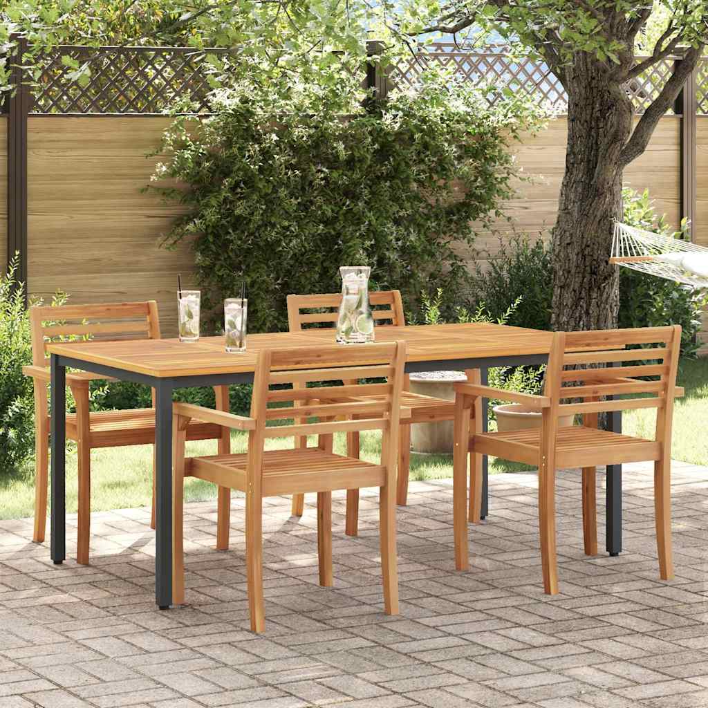 Gartentische Natur und Schwarz 180 x 90 x 75 cm