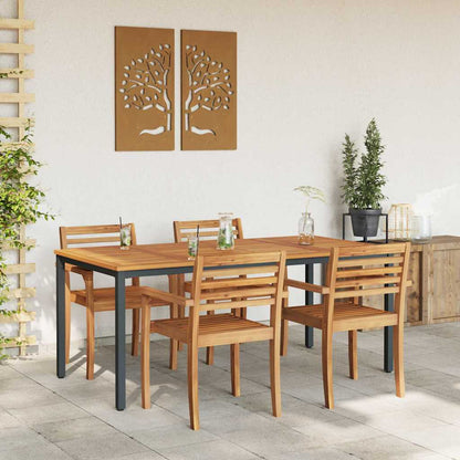 Gartentische Natur und Schwarz 180 x 90 x 75 cm