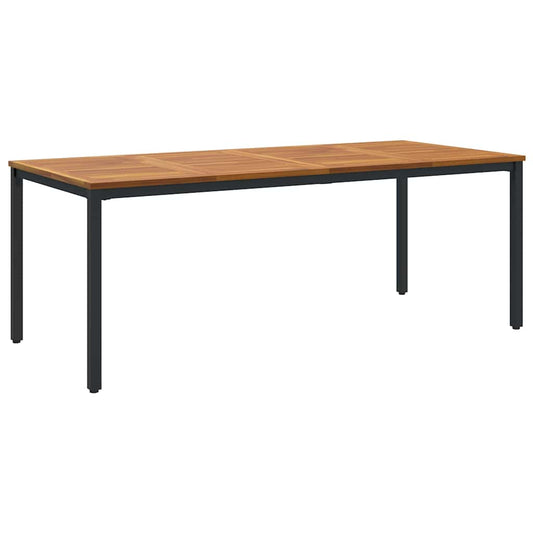 Gartentische Natur und Schwarz 200 x 90 x 75 cm