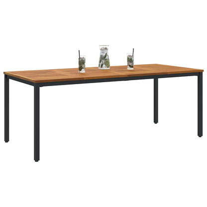 Gartentische Natur und Schwarz 200 x 90 x 75 cm