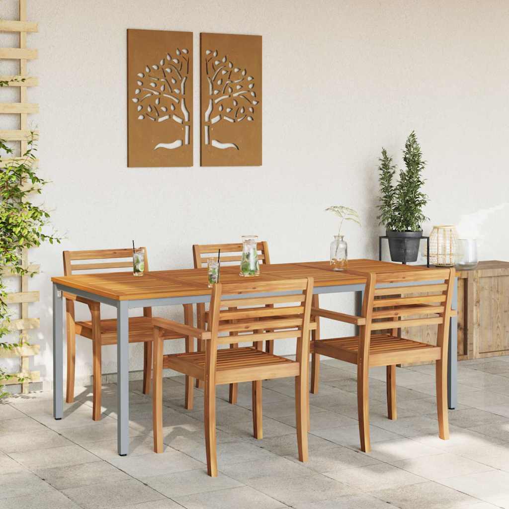 Gartentische Natürlich und grau 200 x 90 x 75 cm
