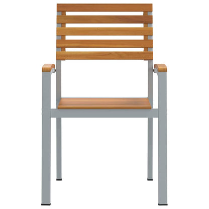 Gartenstuhl 2 pcs Braun 56 x 57 x 87cm Massivholz Akazie