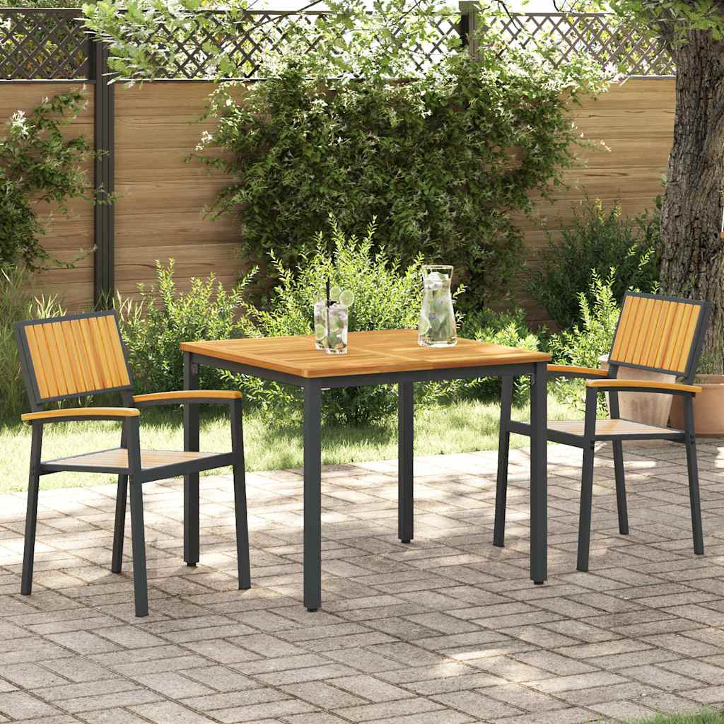 Gartenstuhl 2 pcs Braun 56 x 57 x 87cm Massivholz Akazie