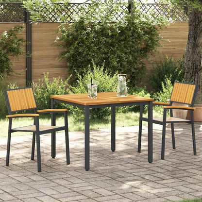 Gartenstuhl 2 pcs Braun 56 x 57 x 87cm Massivholz Akazie