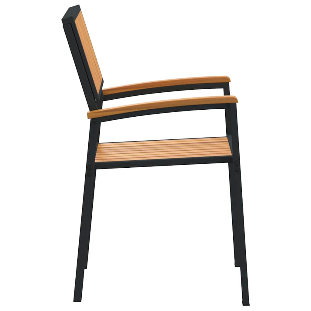 Gartenstuhl 2 pcs Braun 56 x 57 x 87cm Massivholz Akazie