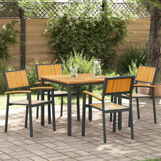 Gartenstuhl 4 pcs Braun 56 x 57 x 87cm Massivholz Akazie