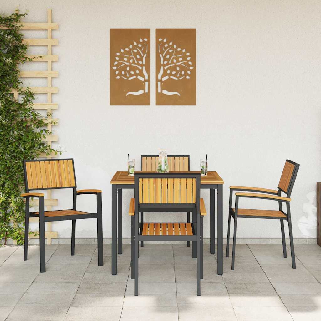 Gartenstuhl 4 pcs Braun 56 x 57 x 87cm Massivholz Akazie
