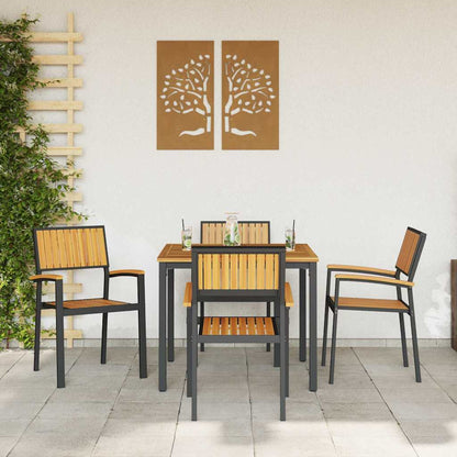 Gartenstuhl 4 pcs Braun 56 x 57 x 87cm Massivholz Akazie