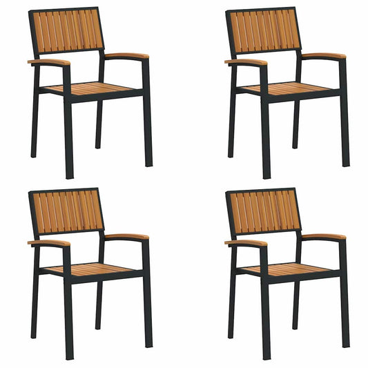 Gartenstuhl 4 pcs Braun 56 x 57 x 87cm Massivholz Akazie