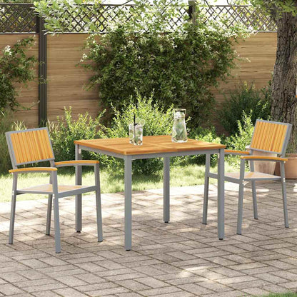 Gartenstuhl 2 pcs Braun 56 x 57 x 87cm Massivholz Akazie