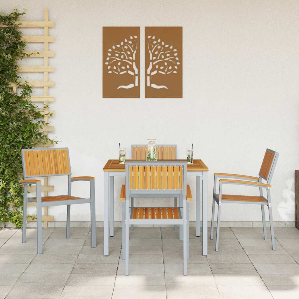 Gartenstuhl 4 pcs Braun 56 x 57 x 87cm Massivholz Akazie