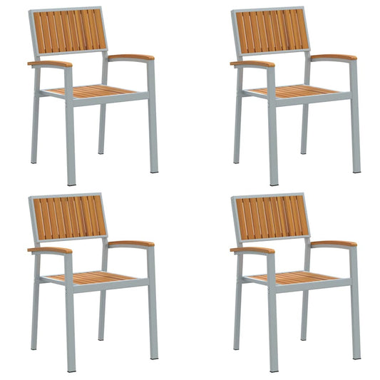 Gartenstuhl 4 pcs Braun 56 x 57 x 87cm Massivholz Akazie