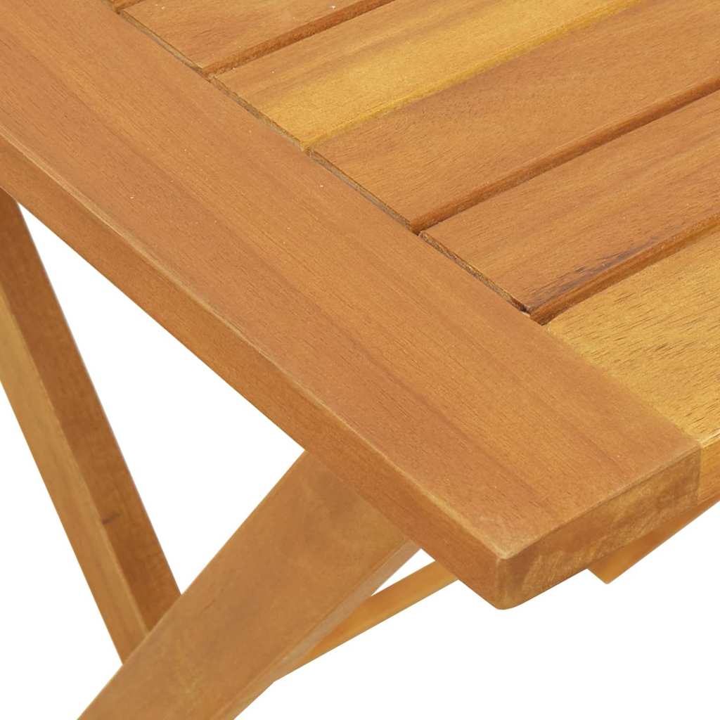 Klappbarer Gartentisch Natur 60 x 60 x 72 cm Akazie Massivholz