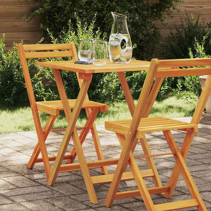 Klappbarer Gartentisch Natur 60 x 60 x 72 cm Akazie Massivholz