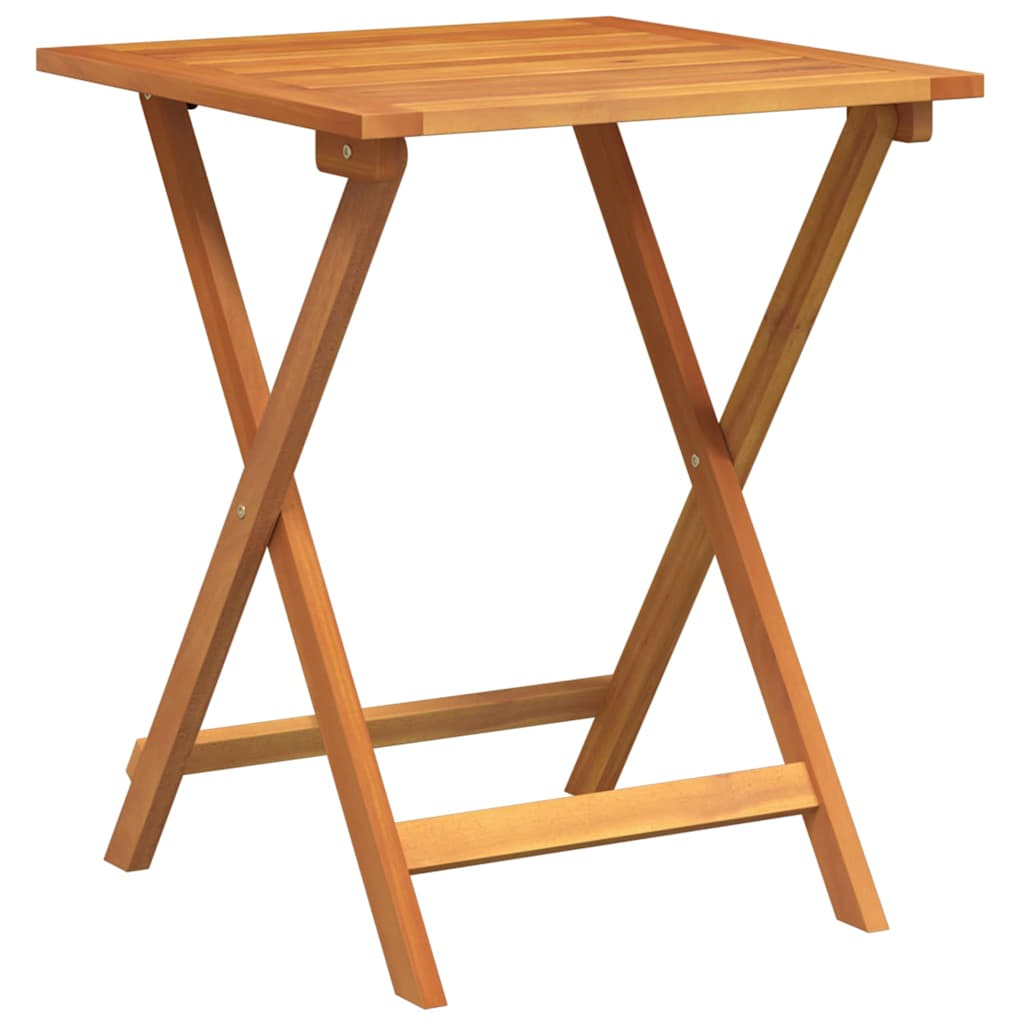 Klappbarer Gartentisch Natur 60 x 60 x 72 cm Akazie Massivholz