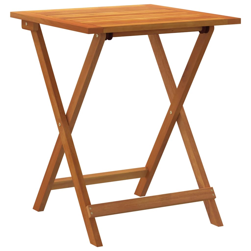 Klappbarer Gartentisch Natur 60 x 60 x 72 cm Akazie Massivholz
