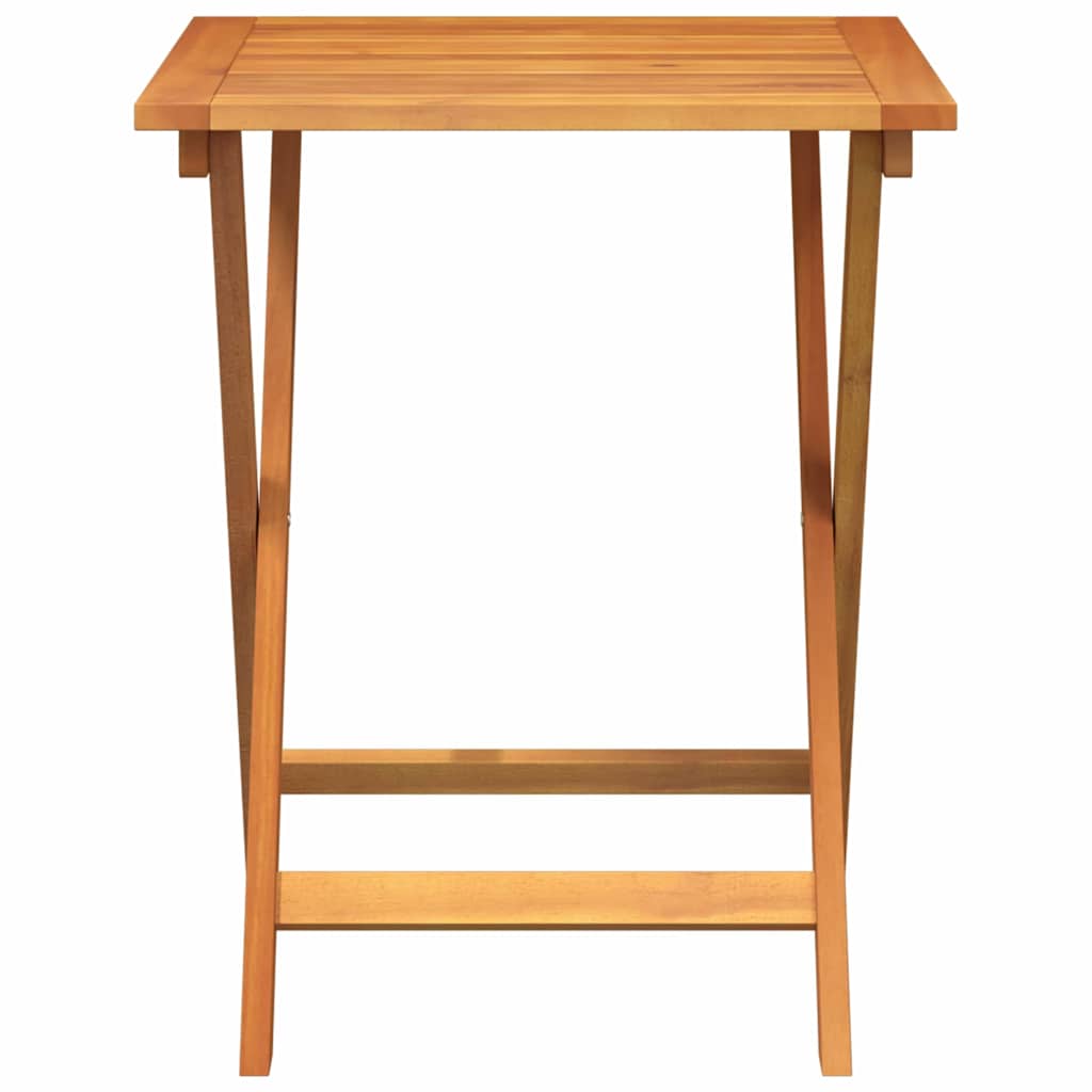 Klappbarer Gartentisch Natur 60 x 60 x 72 cm Akazie Massivholz