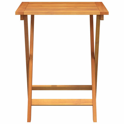 Klappbarer Gartentisch Natur 60 x 60 x 72 cm Akazie Massivholz