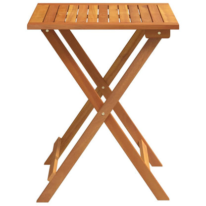 Klappbarer Gartentisch Natur 60 x 60 x 72 cm Akazie Massivholz