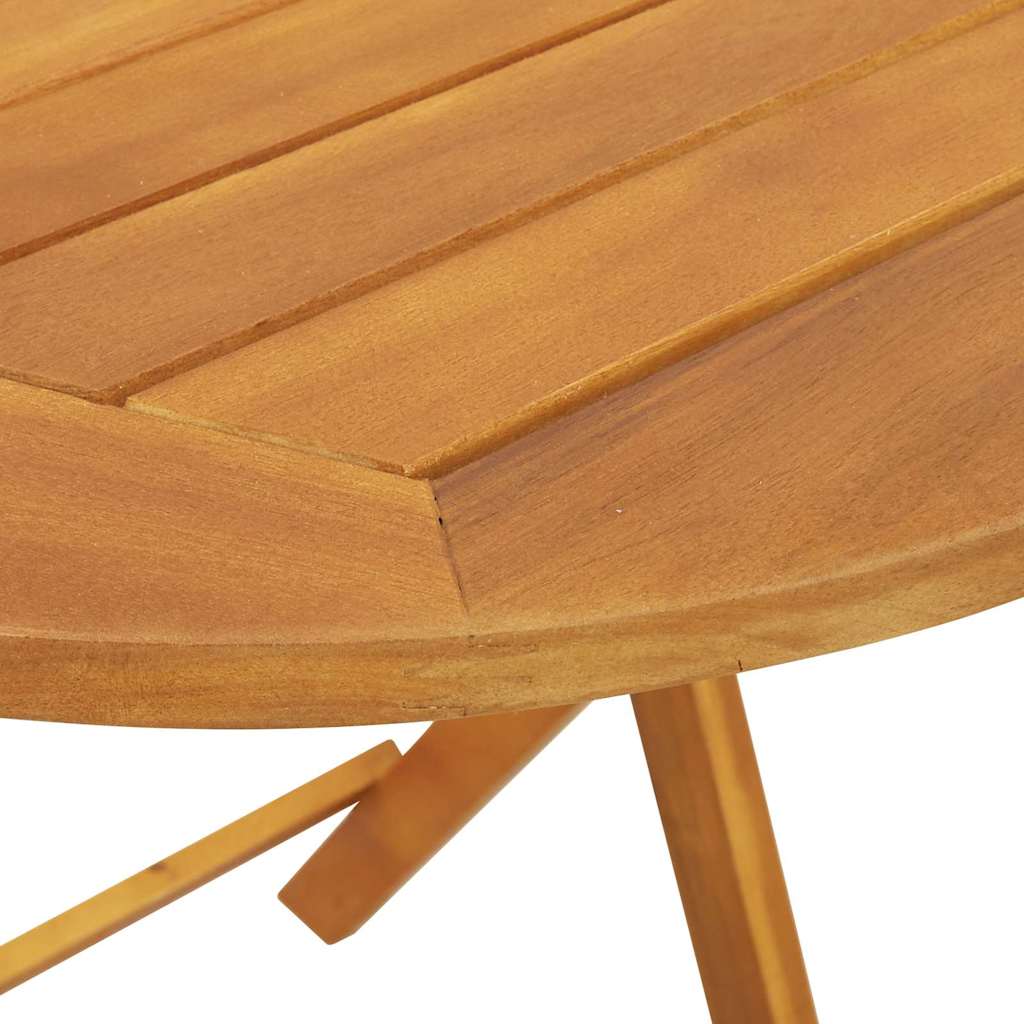 Klappbarer Gartentisch Natur 60 x 60 x 72 cm Akazie Massivholz