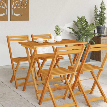 Gartentisch Falten Braun 90 x 55 x 75 cm Massivholz Akazie