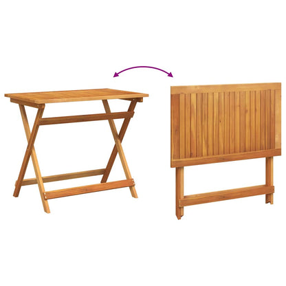 Gartentisch Falten Braun 90 x 55 x 75 cm Massivholz Akazie