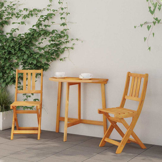 Gartenstuhl 2 pcs Braun 36 x 46 x 86cm Massivholz Akazie