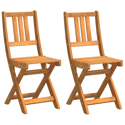 Gartenstuhl 2 pcs Braun 36 x 46 x 86cm Massivholz Akazie
