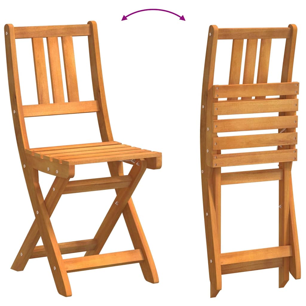 Gartenstuhl 2 pcs Braun 36 x 46 x 86cm Massivholz Akazie