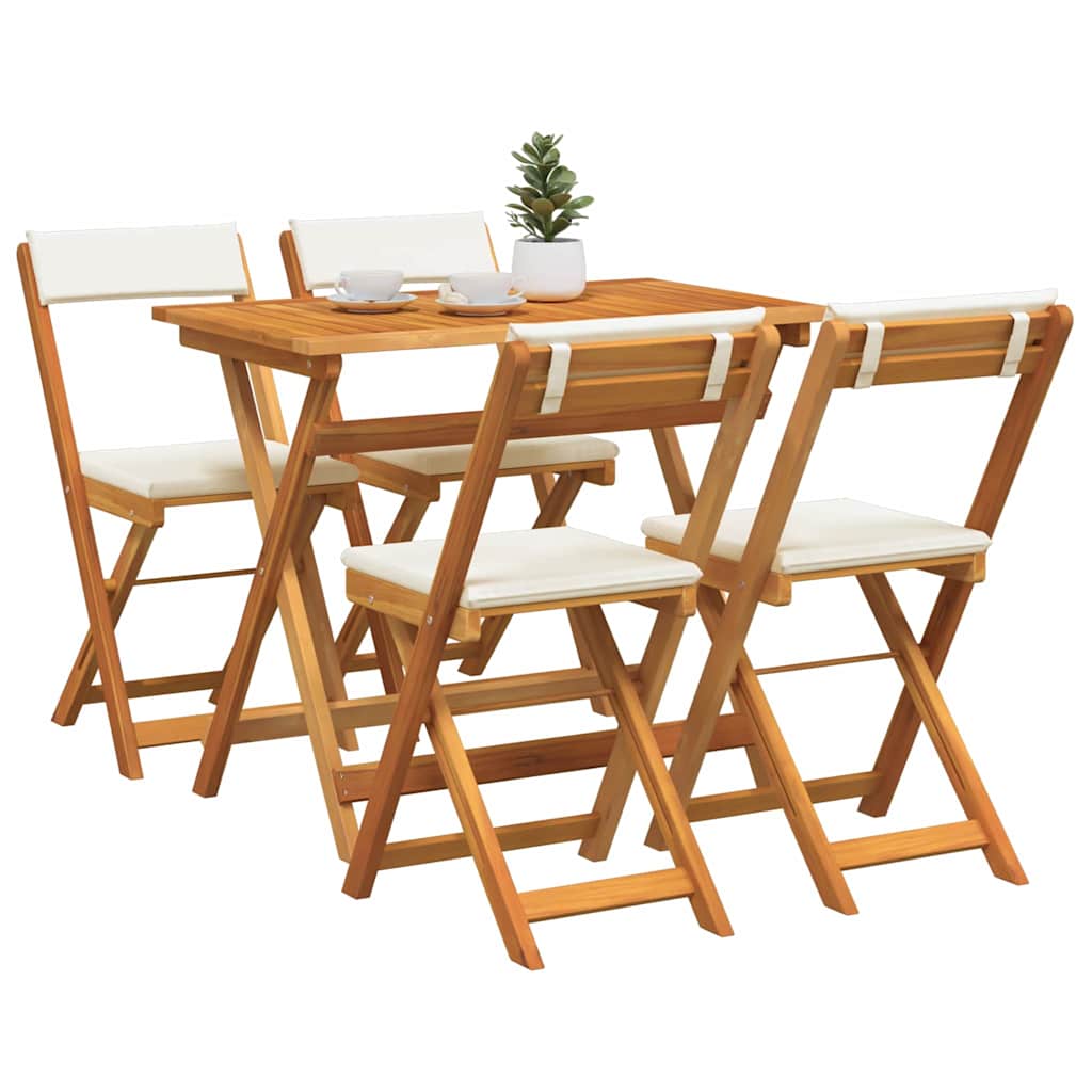 Bistrogarnitur 5 pcs Braun Akazie Massivholz