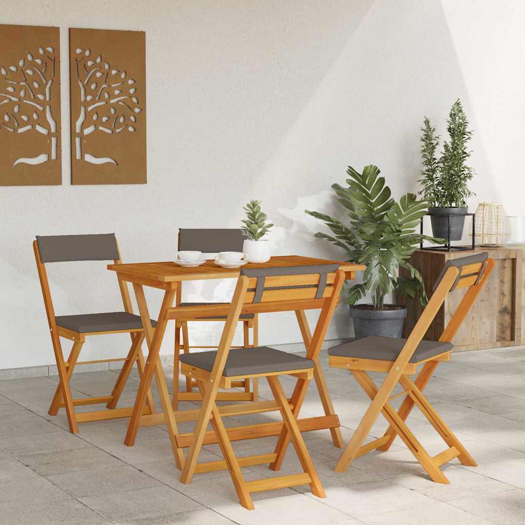 Bistrogarnitur 5 pcs Braun Akazie Massivholz