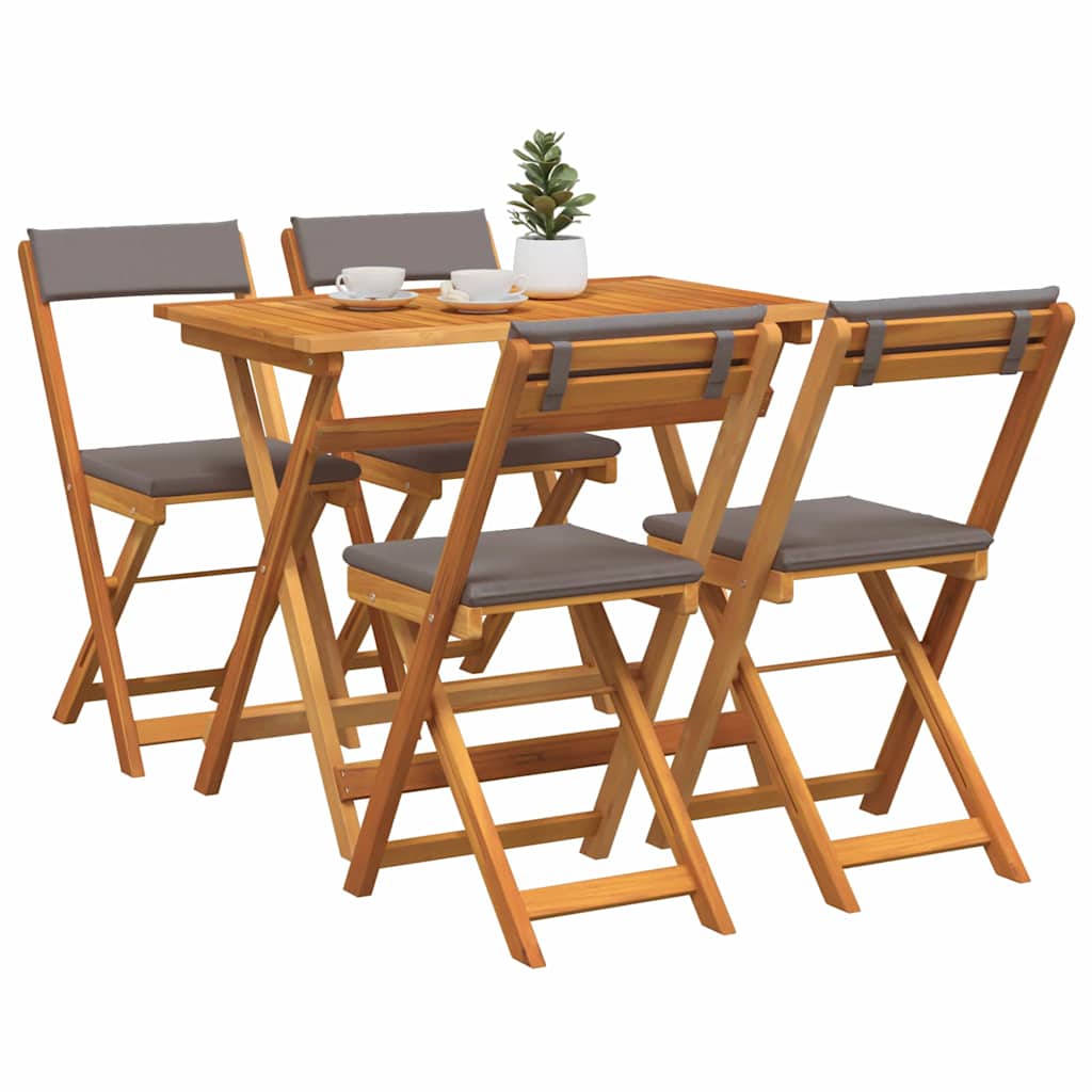 Bistrogarnitur 5 pcs Braun Akazie Massivholz