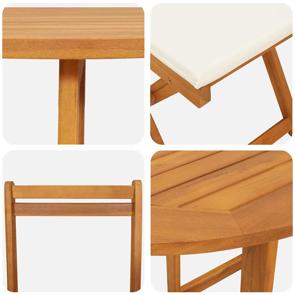 Bistrogarnitur 3 pcs Braun Akazie Massivholz