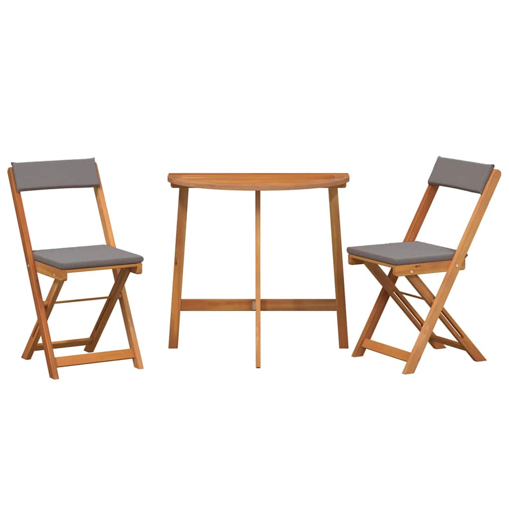 Bistrogarnitur 3 pcs Braun Akazie Massivholz