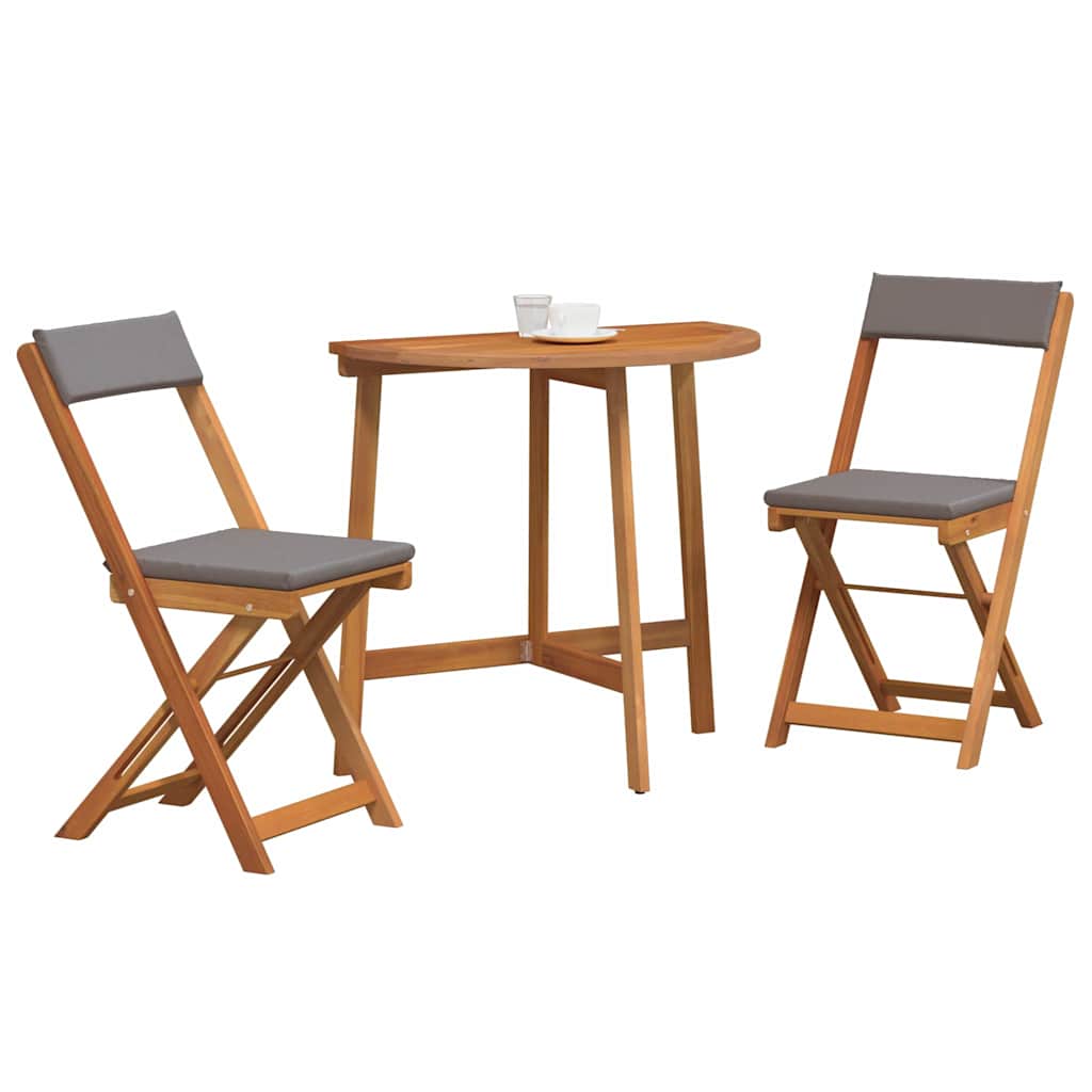 Bistrogarnitur 3 pcs Braun Akazie Massivholz