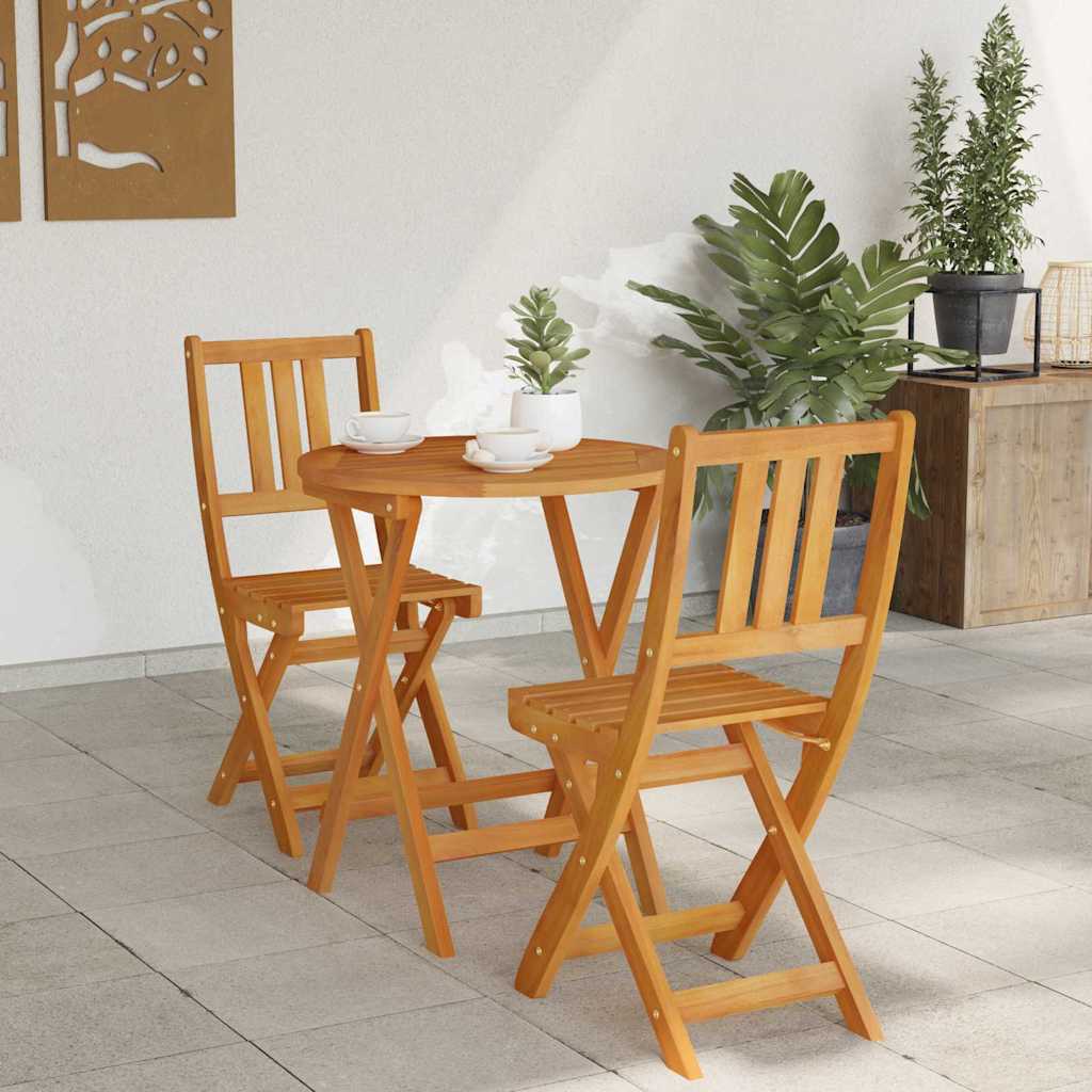 Bistrogarnitur 3 pcs Braun Akazie Massivholz