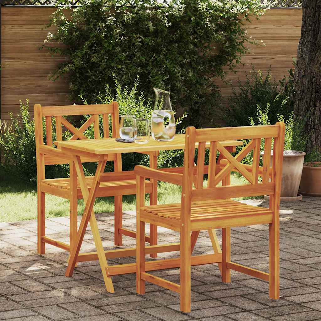Gartenstuhl 2 pcs Braun 56 x 56 x 90cm Massivholz Akazie