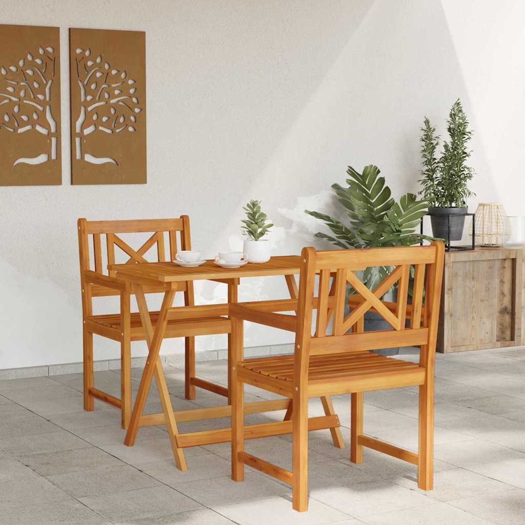 Gartenstuhl 2 pcs Braun 56 x 56 x 90cm Massivholz Akazie