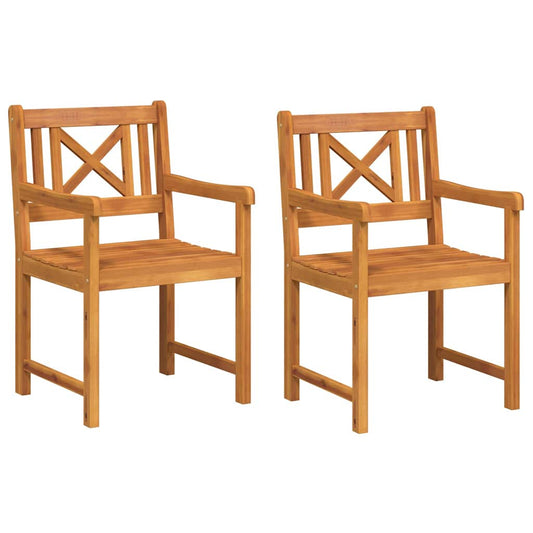 Gartenstuhl 2 pcs Braun 56 x 56 x 90cm Massivholz Akazie