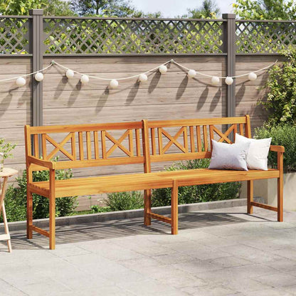Gartenbank Braun 220 x 56 x 90 cm Massivholz Akazie