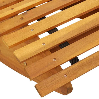 Schaukel-Sonnenliegen 2 pcs Braun 154 x 60 x 74 cm