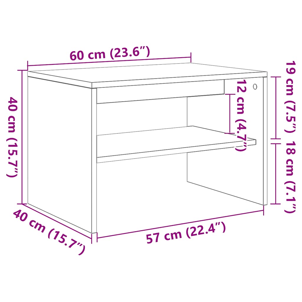TV-Schrank Artisan-Eiche 60x40x40 cm Holzwerkstoff