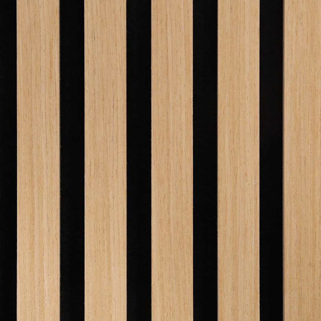 Akustik Wandpaneele 8 Stk. Lamellen 60,5x60 cm Eichenfurnier