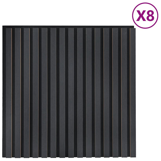 Akustik Wandpaneele 8 Stk. Lamellen 60,5x60 cm Eichenfurnier