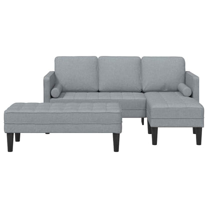 Sofa Set 2 pcs Hellgrau 173 x 131 x 67 cm Stoff