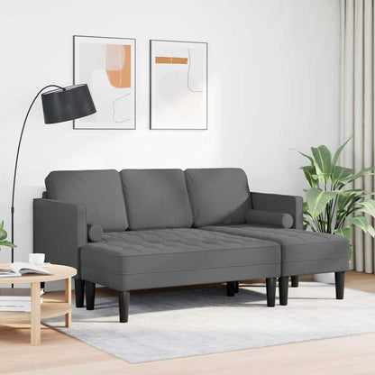 Sofa Set 2 pcs Dunkelgrau 173 x 131 x 67 cm Stoff
