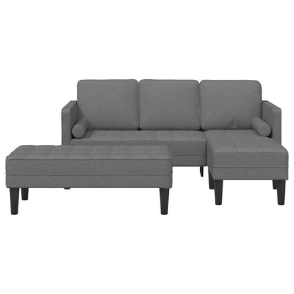 Sofa Set 2 pcs Dunkelgrau 173 x 131 x 67 cm Stoff