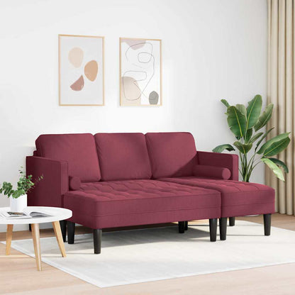 Sofa Set 2 pcs Weinrot 173 x 131 x 67 cm Stoff