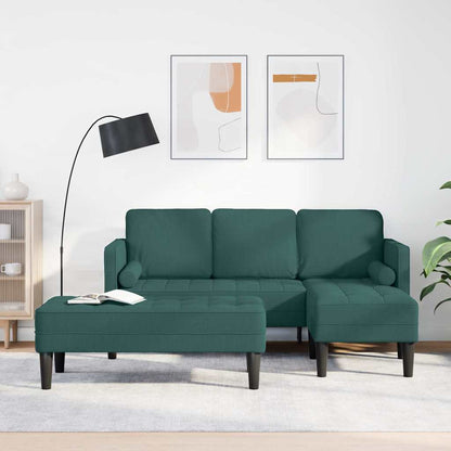 Sofa Set 2 pcs Dunkelgrün 173 x 131 x 67 cm Stoff